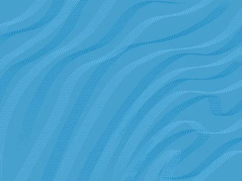 Curved Blue Lines with Fine Dotted Texture Stock Illustration