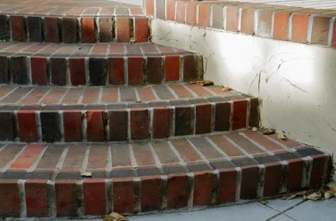 Curved brick stairs Stock Photos