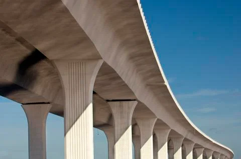 Curved bridge Stock Photos