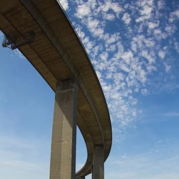 Curved Bridge in the Sky Stock Photos