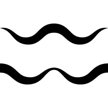 Curved calligraphic wavy line, vector, ribbon as calligraphy travel element Stock Illustration