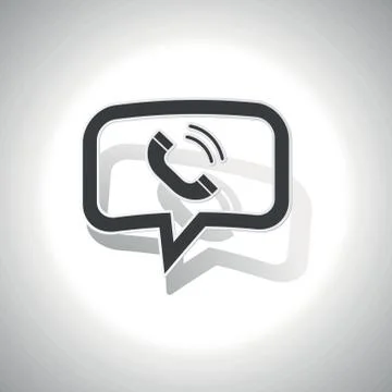 Curved calling message icon 스톡 일러스트