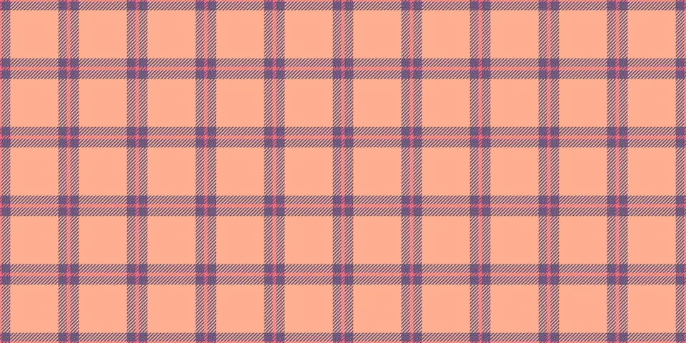 Curved check fabric vector, hippy seamless textile plaid. Figure background.. Stock Illustration