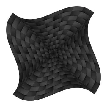 Curved chequered background Stock Illustration