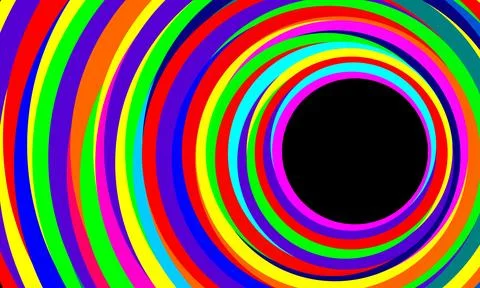 Curved circle of various colors. Stock Illustration