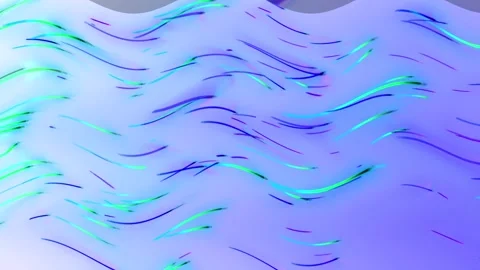 Curved colored lines of light in wavy motion moving from left to right, pur.. Stock Footage 251001335