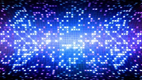 Curved Dance Floor Light Grid Stock Footage 97894682