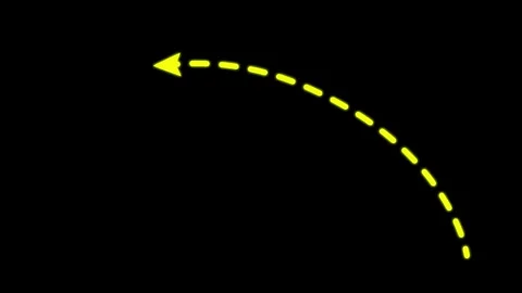 Curved Dotted Arrow Directional Transition Animation Stock Footage 318122299