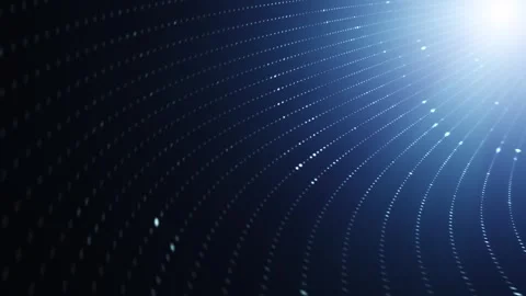 Curved dotted lines artistic data travel loop animation Stock Footage 340588609