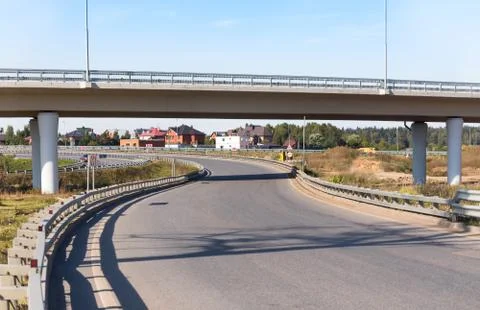 Curved empty turn Stock Photos