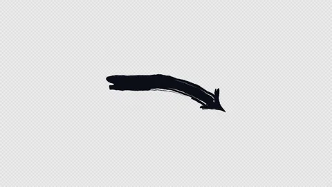 Curved end down arrows bold thick stroke animation Stock Footage 329668028
