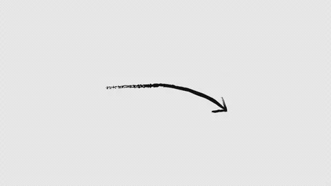 Curved end down arrows grunge doodle animation Stock Footage 329762411