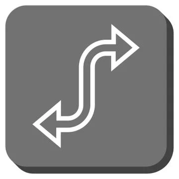 Curved Exchange Arrow Rounded Square Vector Icon 스톡 일러스트