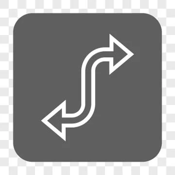 Curved Exchange Arrow Rounded Square Button イラスト素材