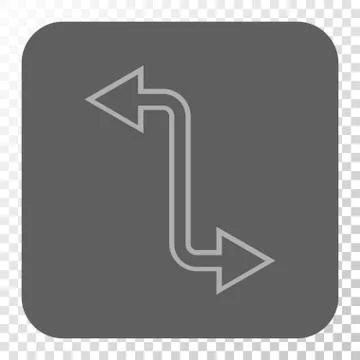 Curved Exchange Arrow Rounded Square Button Stock Illustration