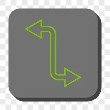 Curved Exchange Arrow Rounded Square Button Stock Illustration