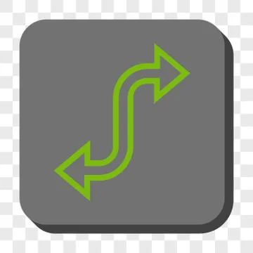 Curved Exchange Arrow Rounded Square Button イラスト素材