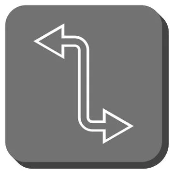 Curved Exchange Arrow Rounded Square Glyph Icon イラスト素材