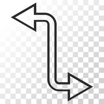 Curved Exchange Arrow Vector Icon Illustrazione stock