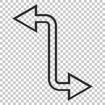 Curved Exchange Arrow Vector Icon Stock Illustration