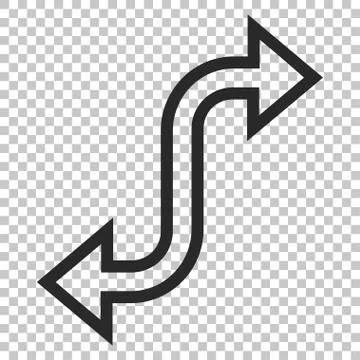 Curved Exchange Arrow Vector Icon Illustrazione stock