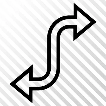Curved Exchange Arrow Vector Icon Stock Illustration
