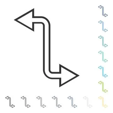 Curved Exchange Arrow Vector Icon Stock Illustration