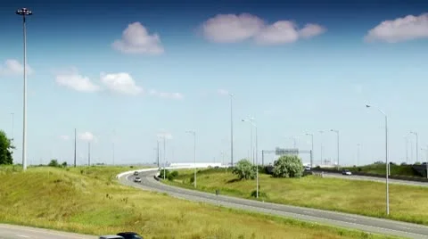 Curved exit ramp_HD Stock Footage 10588393