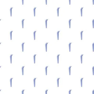 Curved eyelash extension tweezers creating seamless pattern Stock Illustration