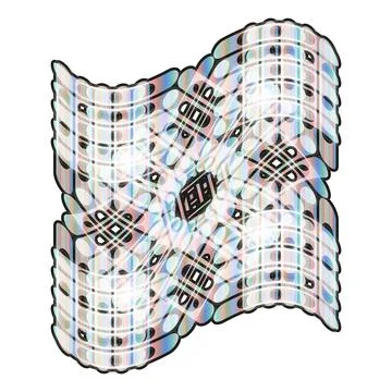 Curved figure of colored light elements. Stockillustratie