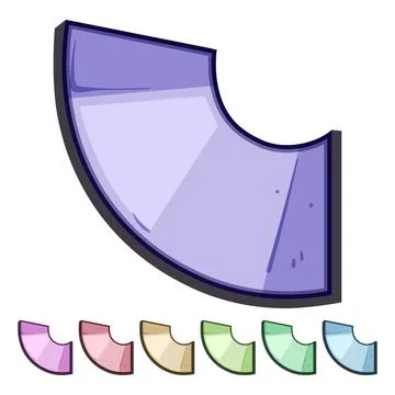 Curved flexible screen abstract element graphic Stock Illustration