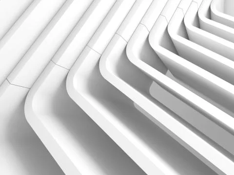 Curved frames structure. 3d render 스톡 일러스트