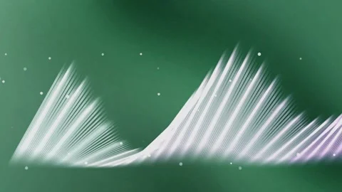 Curved Frequency Wavebands and Dynamic Ribbon Data Pulse Animation Stock Footage 340075625