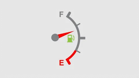 Curved Fuel Level Indicator Animation Set Видео 348986161