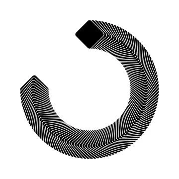 Curved Geometric Pattern Vector Illustration Stock Illustration