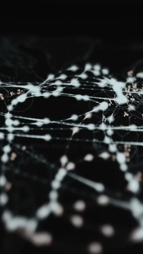 Curved globe surface covered by luminous communication nodes and routes 動画素材 342485113
