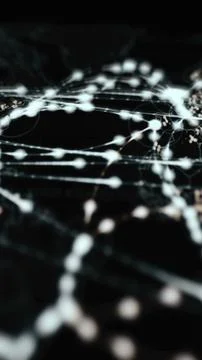 Curved globe surface covered by luminous communication nodes and routes Stock Photos