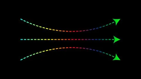 Curved Gradient Arrows Stock Illustration