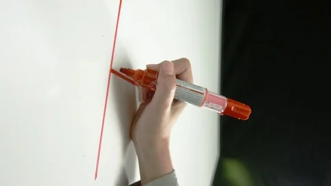 Curved graph drawn onto white board Stock Footage 79804427