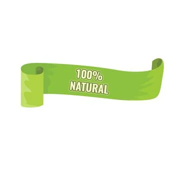 Curved green ribbon in solid and flat color style Stock Illustration