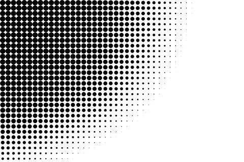 Curved Halftone Dot Gradient Corner Fade Stock Illustration