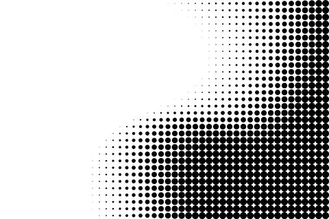 Curved Halftone Dots Forming Gradient Flow Stock Illustration