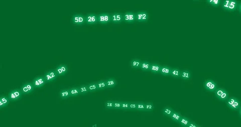 Curved hex bands entering frame, rotating, sliding, pulsing, showing live data Stock Footage 329503154
