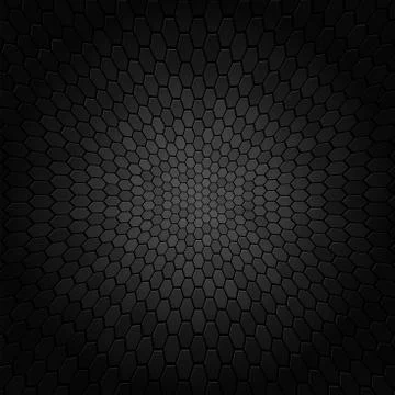Curved hexagonal black texture background Stock Illustration