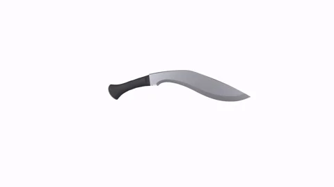 Curved knife isolated on white background Stock Footage 307308541