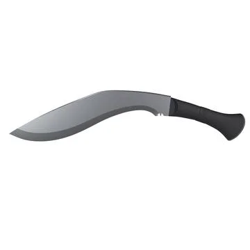 Curved knife isolated on white background Illustrazione stock