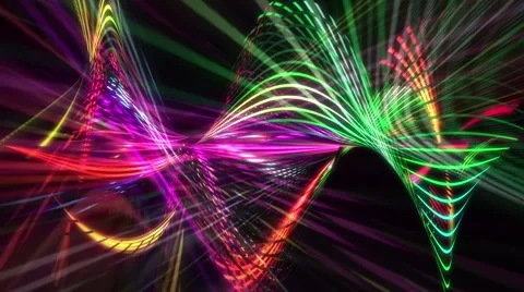 Curved Laser Lights Stock Footage 59762824