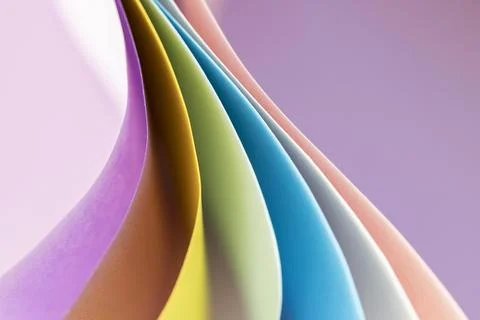 Curved layers colored papers empty background High resolution photo Stock-Fotos