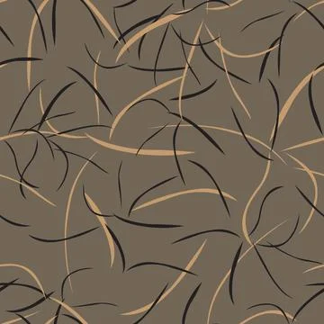 Curved line abstract texture textile pattern design in brown for fashion an.. Stock Illustration