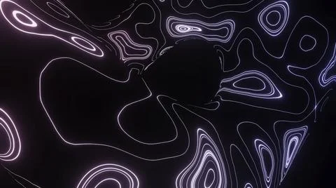 Curved line from moving energy pattern. Design. Curved flow with oval neon lines Stock Illustration